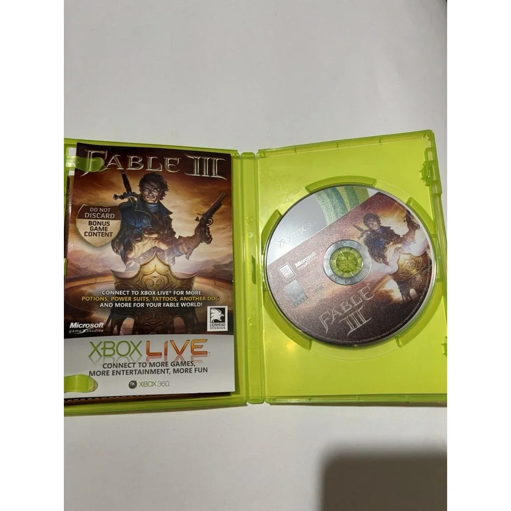 Fable 3 III (Microsoft Xbox 360, 2010) COMPLETE GAME STUDIOS LIONHEAD MATURE
